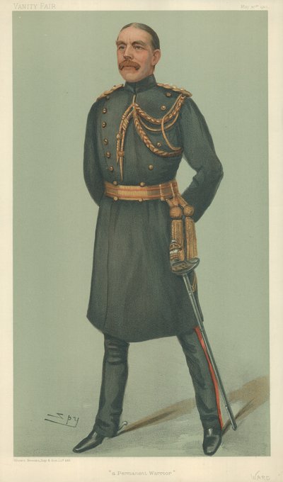 Mr William Dudley Ward, A permanent warrior, 30 May 1901, Vanity Fair cartoon by Leslie Matthew Ward