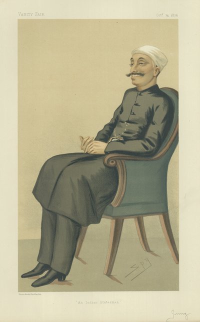 Nawab Sir Salar Jung, An Indian Statesman, Vanity Fair cartoon by Leslie Matthew Ward