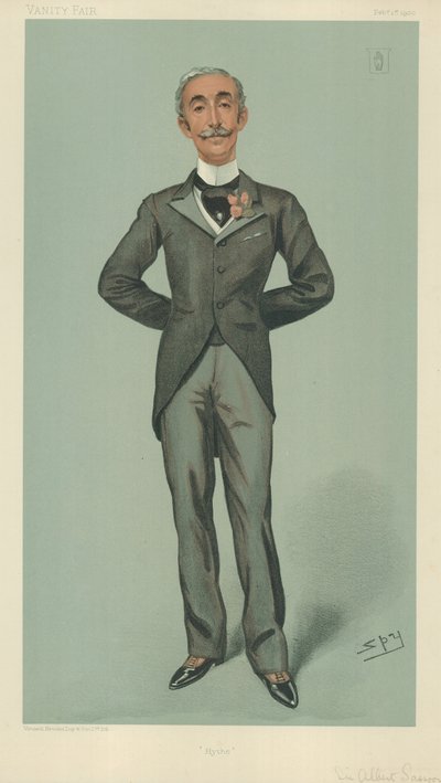 Sir Albert Edward Sassoon, Hyde, 1 February 1900, Vanity Fair cartoon by Leslie Matthew Ward