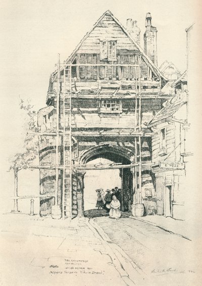 The Gatehouse Rochester, 1925 by Leslie Matthew Ward