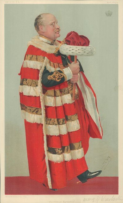 The Marquis of Winchester, The premier Marquess, 3 November 1904, Vanity Fair cartoon by Leslie Matthew Ward