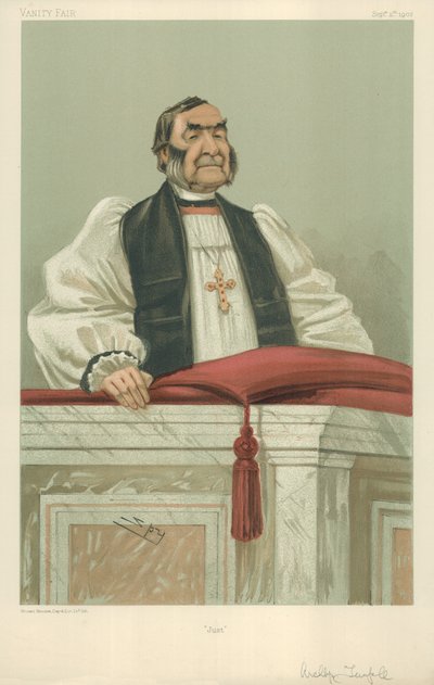 The Rev Frederick Temple, The Archbishop of Canterbury, Vanity Fair cartoon by Leslie Matthew Ward