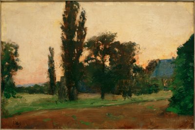 Evening Mood Over the Rhine Landscape by Lesser Ury