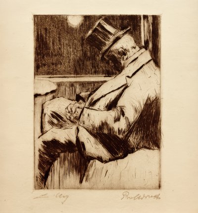 Morning Mood: Sleeping Gentleman with Top Hat by Lesser Ury