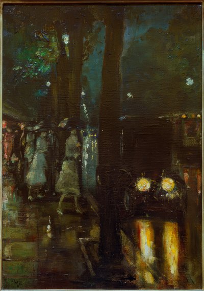 Night Scene at Kurfürstendamm with View in Direction... by Lesser Ury