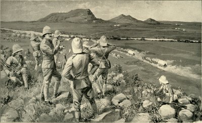 Fighting Mac and the Highland Brigade in Action at Koodoesberg by Lestor Ralph