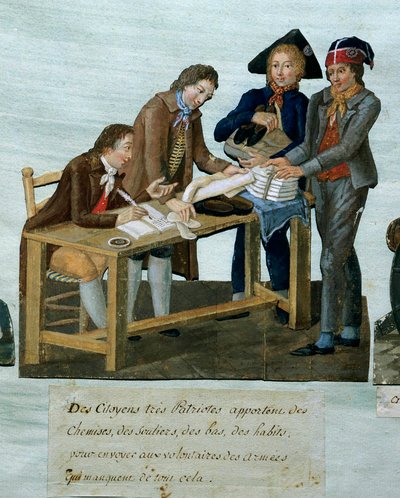 French Revolution: Citizens Bringing Supplies to Volunteers by Lesueur Brothers