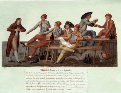 French Revolution of 1789: A prison court on 2 and 3 September by Lesueur Brothers