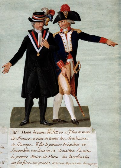 Representation of Jean Sylvain Bailly, president of the Constituent Assembly of Versailles and then mayor of the city of Paris by Lesueur Brothers