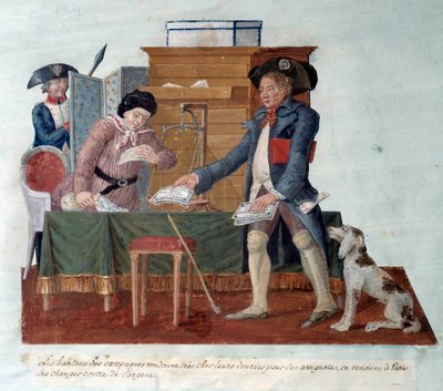 French Revolution: The Inhabitants of the Countryside Sold Their Food for Assignates, Which They Then Came to Exchange for Money in Paris by Lesueur Brothers