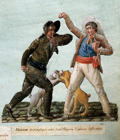 French Revolution: Two Citizens Fighting by Lesueur Brothers