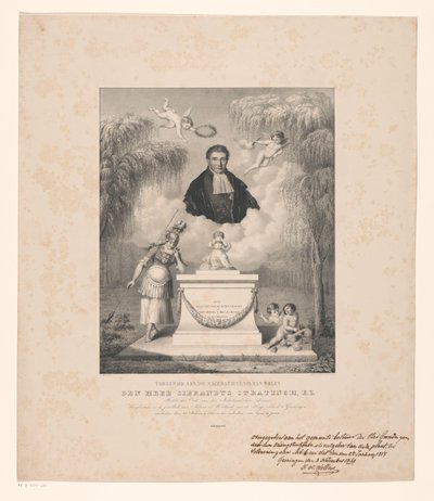 Portrait of Sibrandus Stratingh by Levi Michiel Bendix