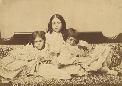 Edith, Ina and Alice Liddell on a Sofa, Summer 1858 by Lewis Carroll