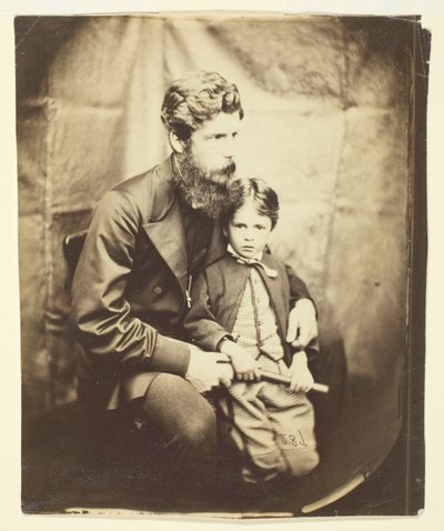 Rev. James Langton Clark and Son Charles (Robin) by Lewis Carroll