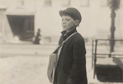 Tony Casale, "Bologna," 11 years old been selling newspapers for 4 years, Hartford, Connecticut, March 1909 by Lewis Hine