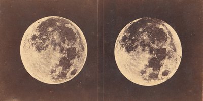 Full Moon: The Left Hand Moon was Photographed June 2nd, 1871. The Right Hand Moon was Photographed by Lewis Morris Rutherfurd
