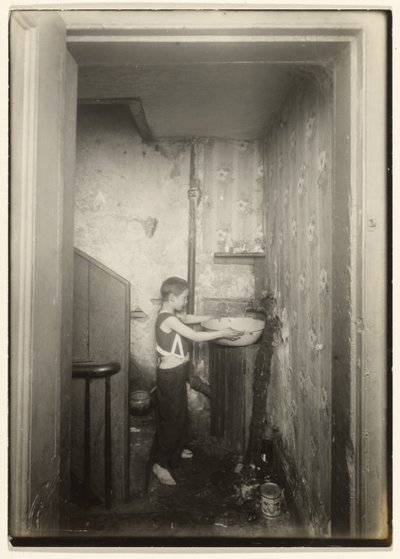 One Spigot for the Whole Tenement Floor, N.Y. by Lewis W. Hine