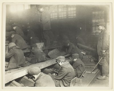 A View Of Workers In Ewen Breaker Of Pennsylvania Coal Company by Lewis Wickes Hine
