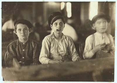 Boys making cigars at Englehardt und Co, Tampa, Florida, 1909 by Lewis Wickes Hine