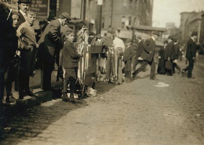 Boys Peddling Notions on Street, Boston, Massachusetts by Lewis Wickes Hine