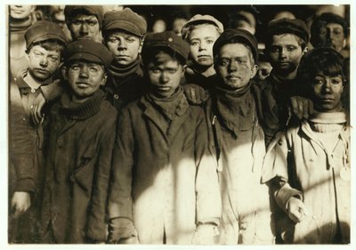 Breaker boys (who sort coal by hand) at Hughestown Borough Coal Co. Pittston, Pennsylvania by Lewis Wickes Hine