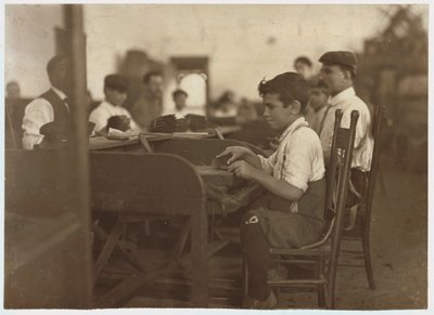 Child Apprentice at De Pedro Casellas Cigar Factory, Tampa, Florida, 1909 by Lewis Wickes Hine