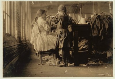 Child Raveler and Looper in Loudon Hosiery Mills, Tennessee, 1910 by Lewis Wickes Hine