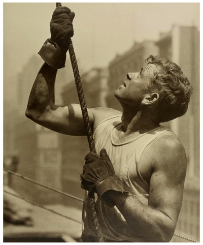 Construction worker empire state building by Lewis Wickes Hine