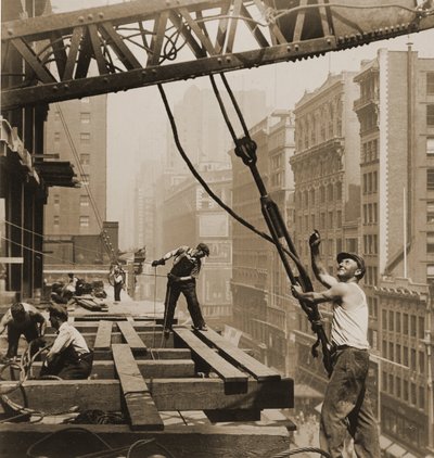 Construction workers empire state building, c.1930 by Lewis Wickes Hine