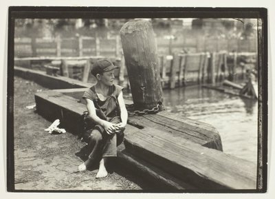 Down On The Wharf, New York by Lewis Wickes Hine