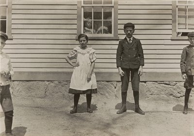 Edward St. Germain and his sister Delia, mill workers, Phoenix, Rhode Island by Lewis Wickes Hine