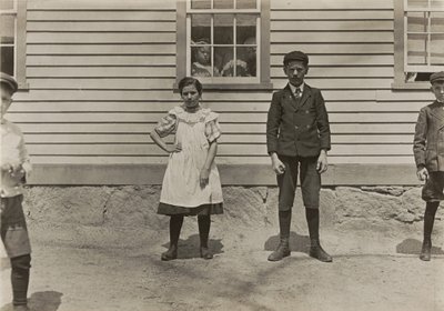Edward St. Germain and His Sister Delia, Mill Workers, Phoenix, Rhode Island, April 1909 by Lewis Wickes Hine