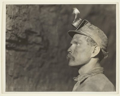 Follow The Gleam, Welsh Miner in Pennsylvania Coal Mine A Mile From Daylight by Lewis Wickes Hine