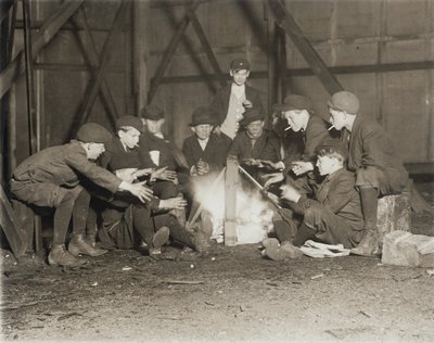 Gang of Newsboys at 10:00 p.m., 1910 by Lewis Wickes Hine