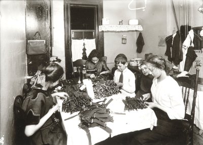 Home Work (Making Garters) by Lewis Wickes Hine