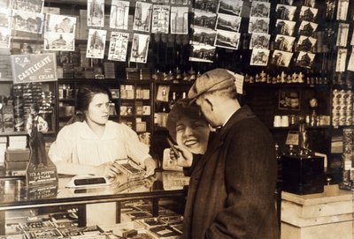 Mary Creed, aged 14, selling cigars, c.1930 by Lewis Wickes Hine