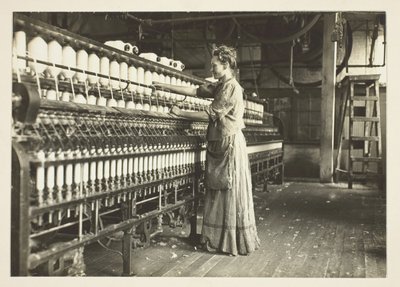 Old-Time Spinner in Southern Cotton Mill by Lewis Wickes Hine