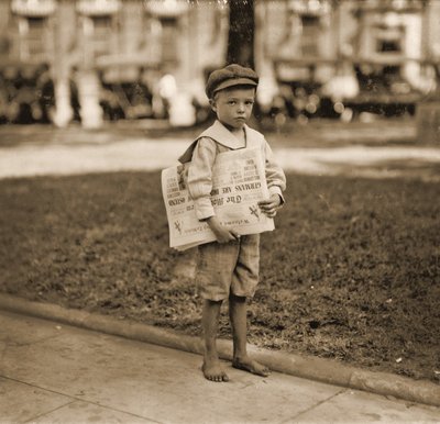 Portrait of a Newspaper seller by Lewis Wickes Hine