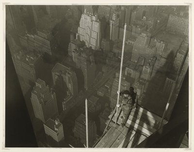 Raising the Mast, Empire State Building, 1931 by Lewis Wickes Hine