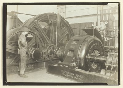 The Mines Today By Cables. This Is The Power Room Of A Pennsylvania Coal Mine by Lewis Wickes Hine