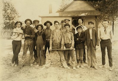 The Ball Team Composed Mostly of Glassworkers, Indiana by Lewis Wickes Hine
