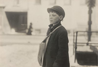 Tony Casale, Bologna, 11 Years Old, Been Selling Newspapers for 4 Years, Hartford, March 1909 by Lewis Wickes Hine