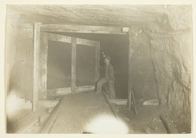 Young Trapper Boy in West Virginia Coal Mine by Lewis Wickes Hine
