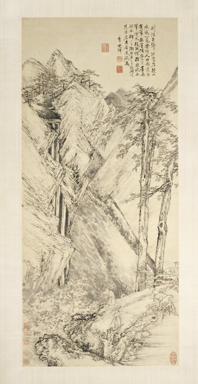 Landscape after Jing Hao and Guan Tong by Li Shizhuo