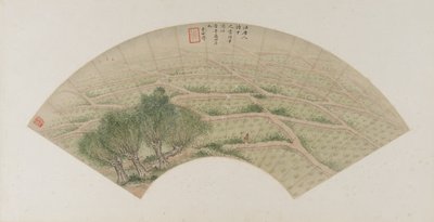 Rice paddies with Herons, Qing dynasty, 1741 by Li Shizuo
