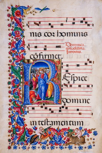 Piccolomini Library: choir book, cod. 24.9, ff. 67v with the 