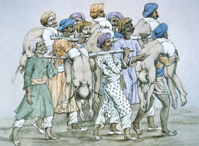 A Group of Thugs and Their Victims by Unbekannt Unbekannt