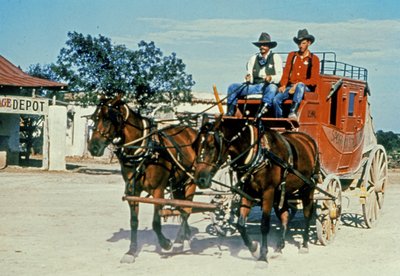 A restored stagecoach at Alamo Village, Bracketville, Texas by Unbekannt Unbekannt