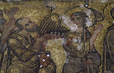 Angel, Detail of the Mosaics in the Basilica of the Nativity, Bethlehem, Palestine by Unbekannt Unbekannt