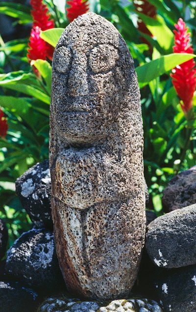 Anthropomorphic Tiki Sculpture, Papeete, Tahiti by Unbekannt Unbekannt